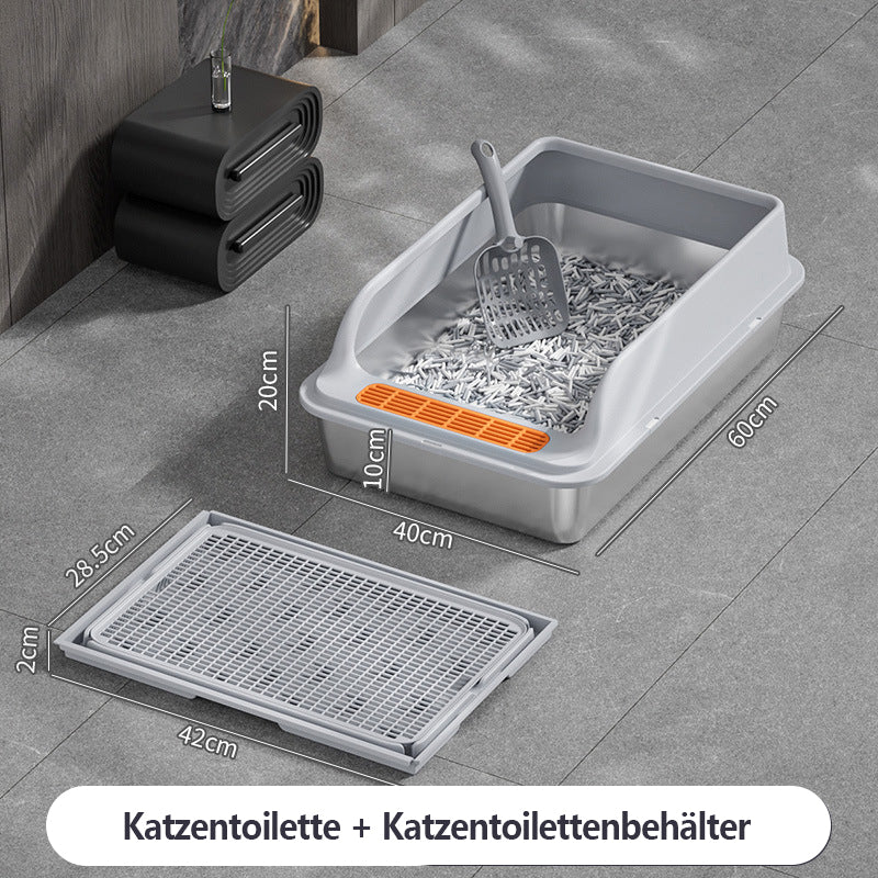 Stainless steel cat litter box