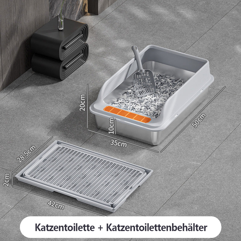 Stainless steel cat litter box