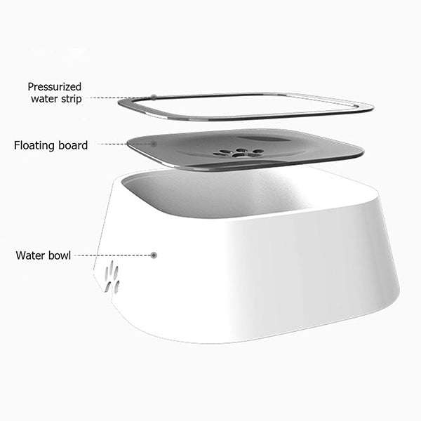 No Spill Floating Pet Bowl