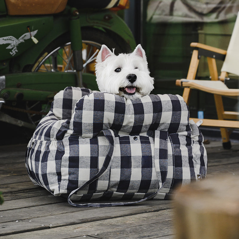 Portable Leisure Outing Pet Bolster Large Dog Car Seat Bed