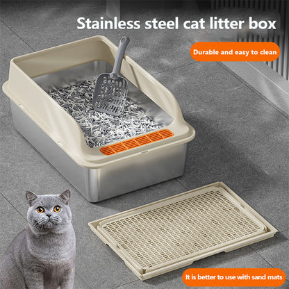 Stainless steel cat litter box