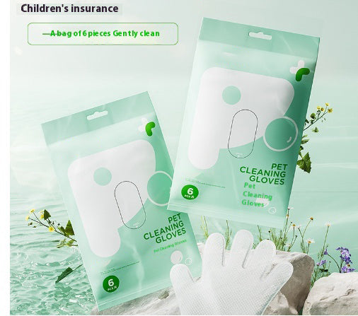 Pet no-wash cleaning gloves