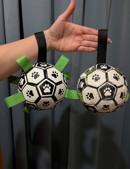 Dog Toys Soccer Ball with Straps