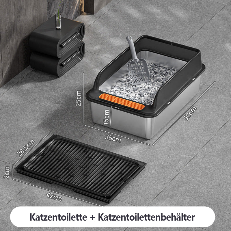 Stainless steel cat litter box