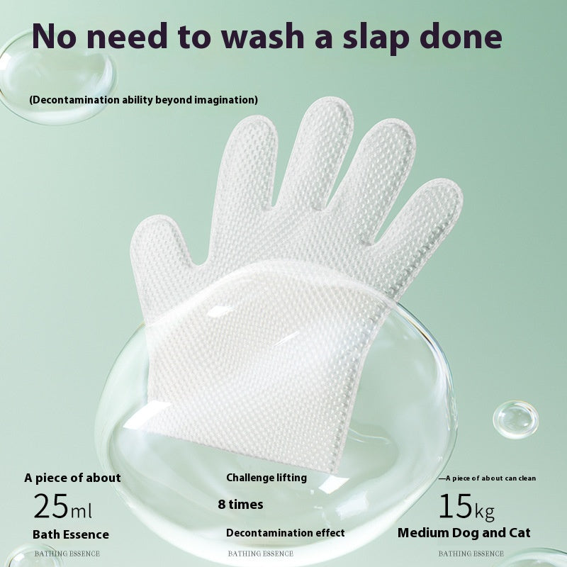 Pet no-wash cleaning gloves