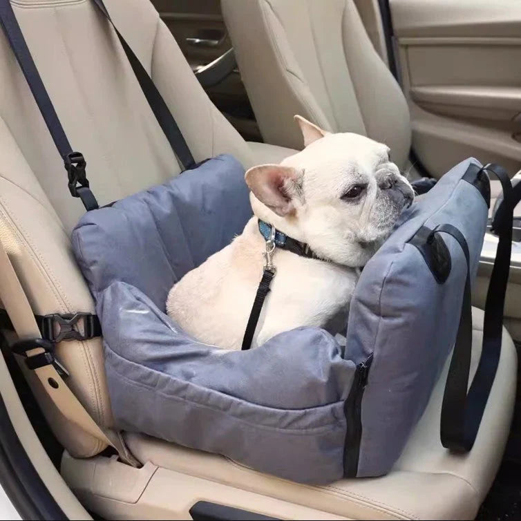 Waterproof Dog Booster Seat for Car with Storage Pockets - First Class