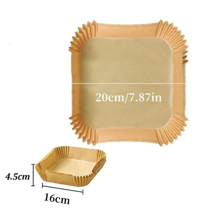 50/100 pieces of air fryer paper tray, oil proof paper holder