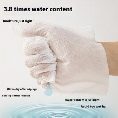 Pet no-wash cleaning gloves