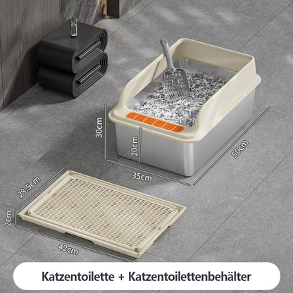 Stainless steel cat litter box