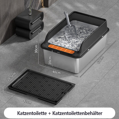 Stainless steel cat litter box