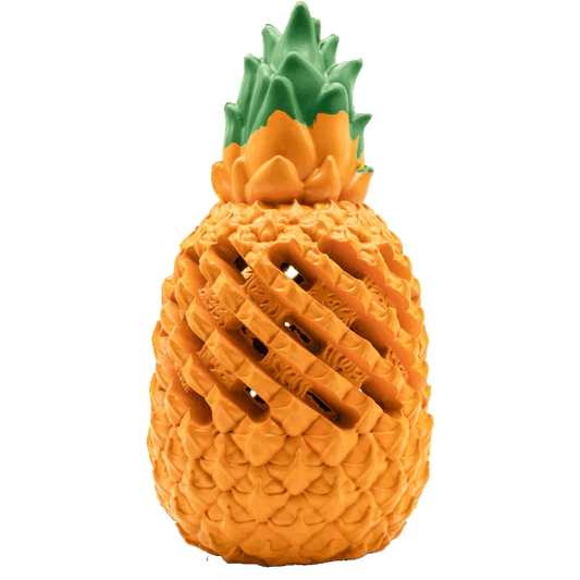 Pineapple Dog Chew Toy With Treat Fill for Aggressive Chewer