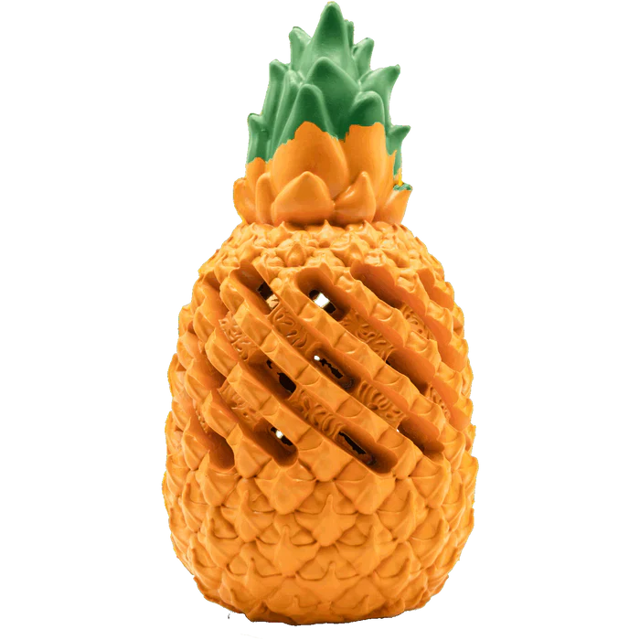 Pineapple Dog Chew Toy With Treat Fill for Aggressive Chewer