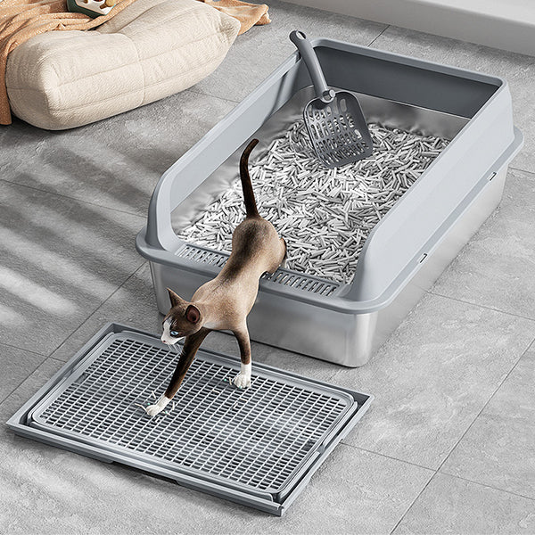 Stainless steel cat litter box