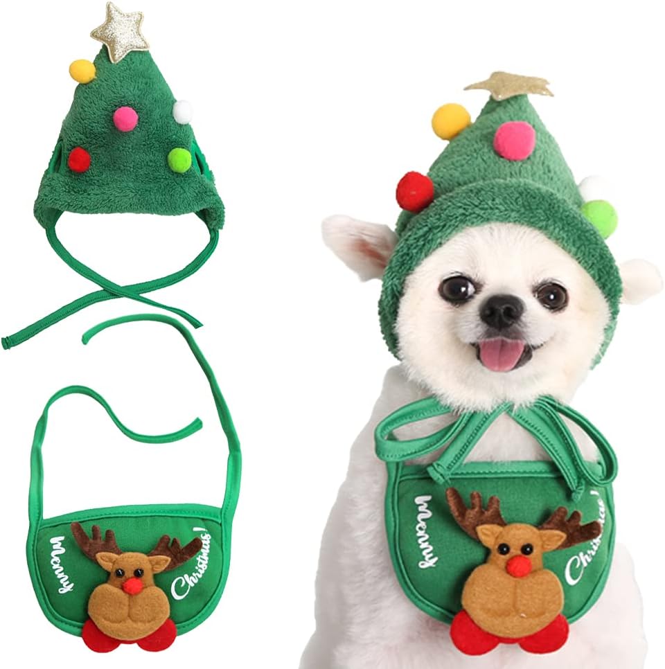 Adorable Christmas Tree Pom-Pom Hat