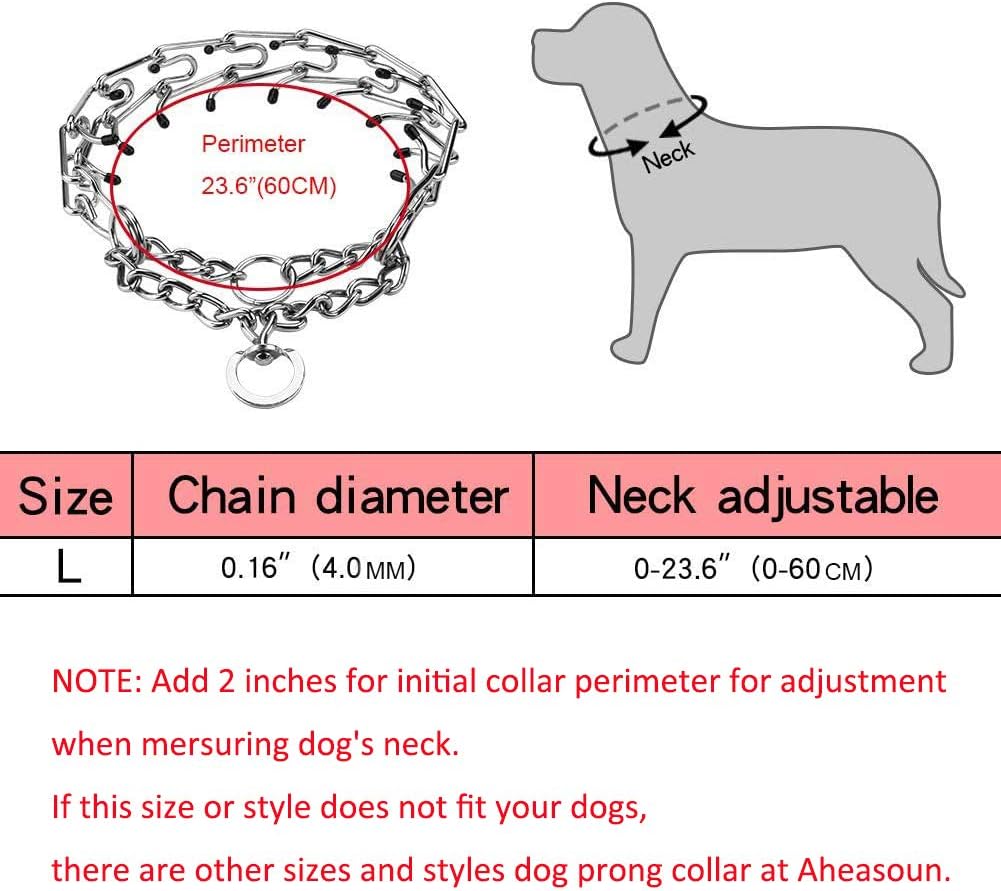 Prong Collars for Dogs, No Pull Dog Collar