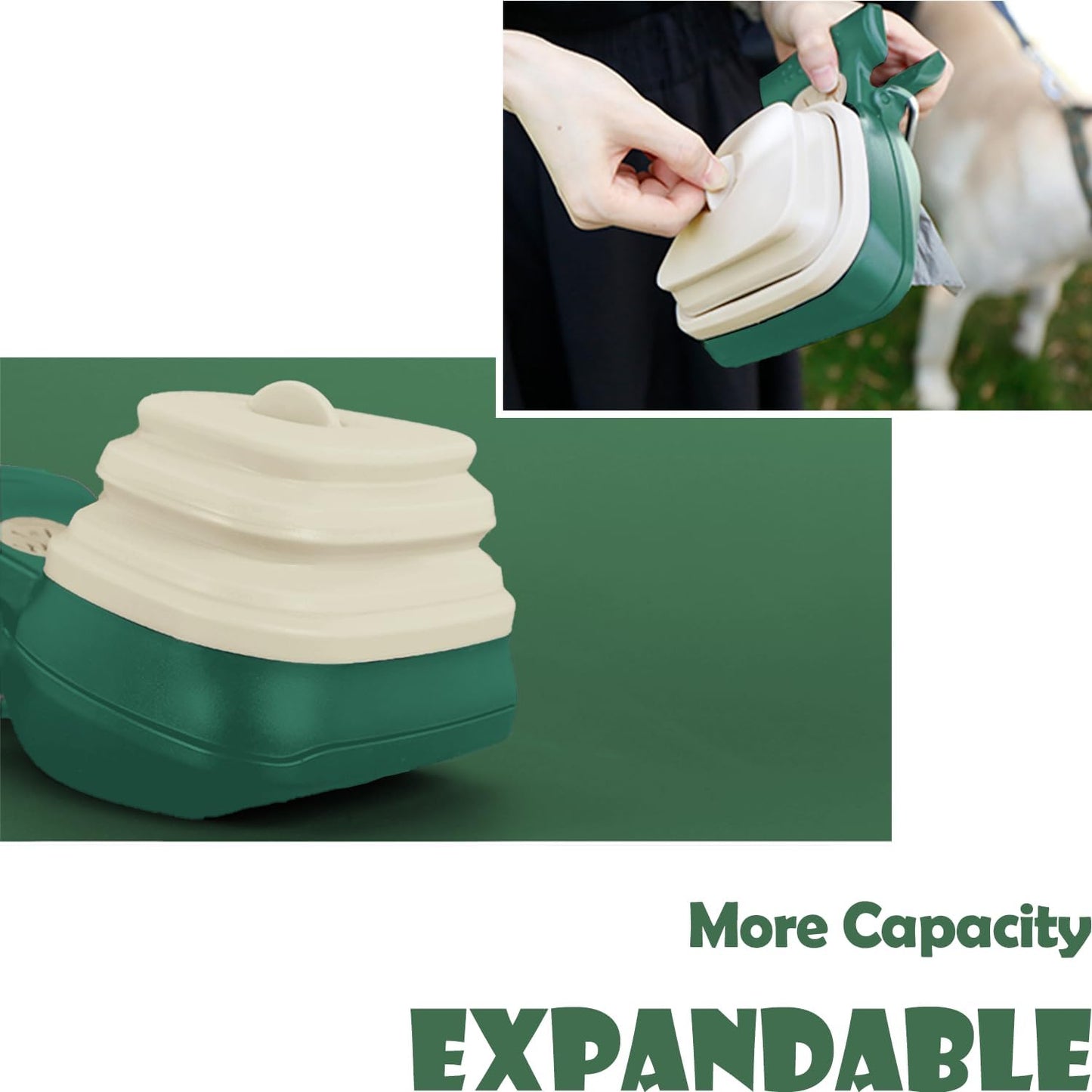 Portable Dog Pooper Scooper with Bag Attachment