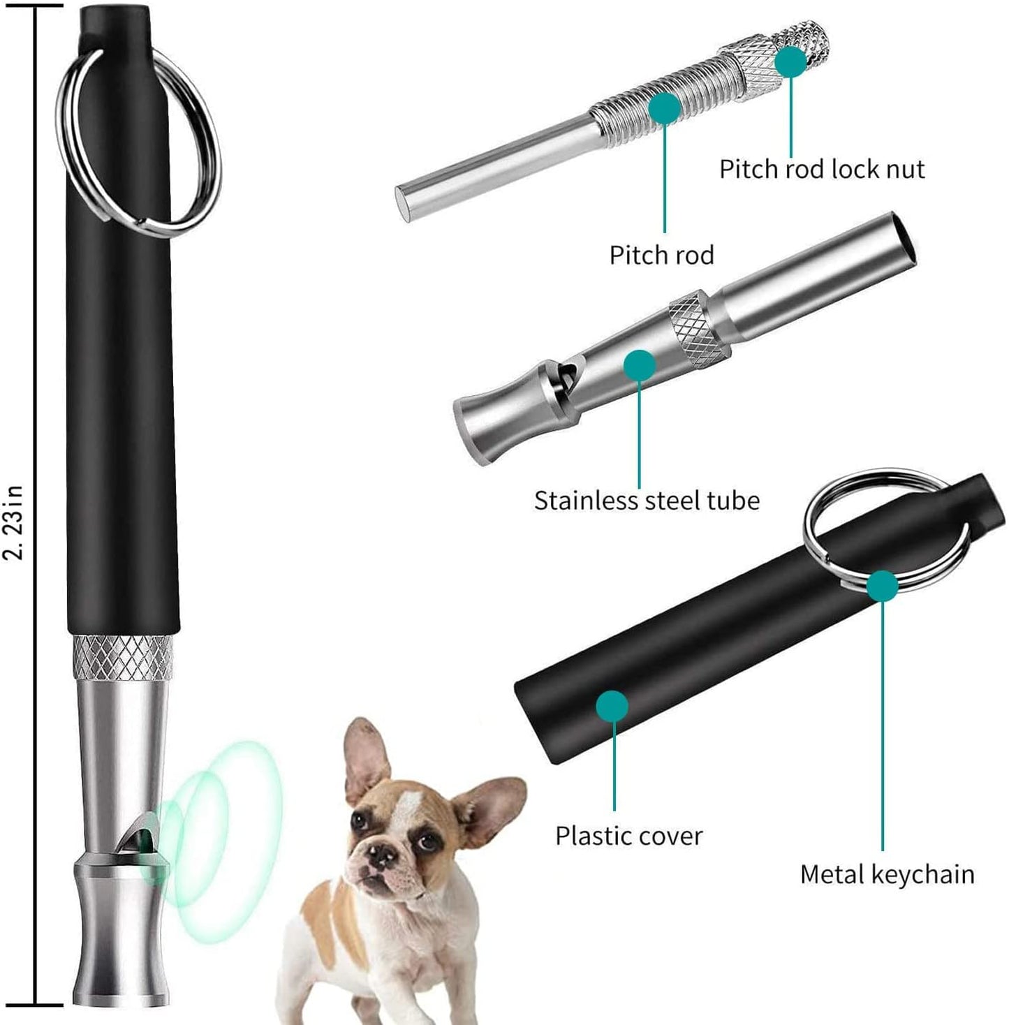 Dog Whistle, 2 Pack Adjustable