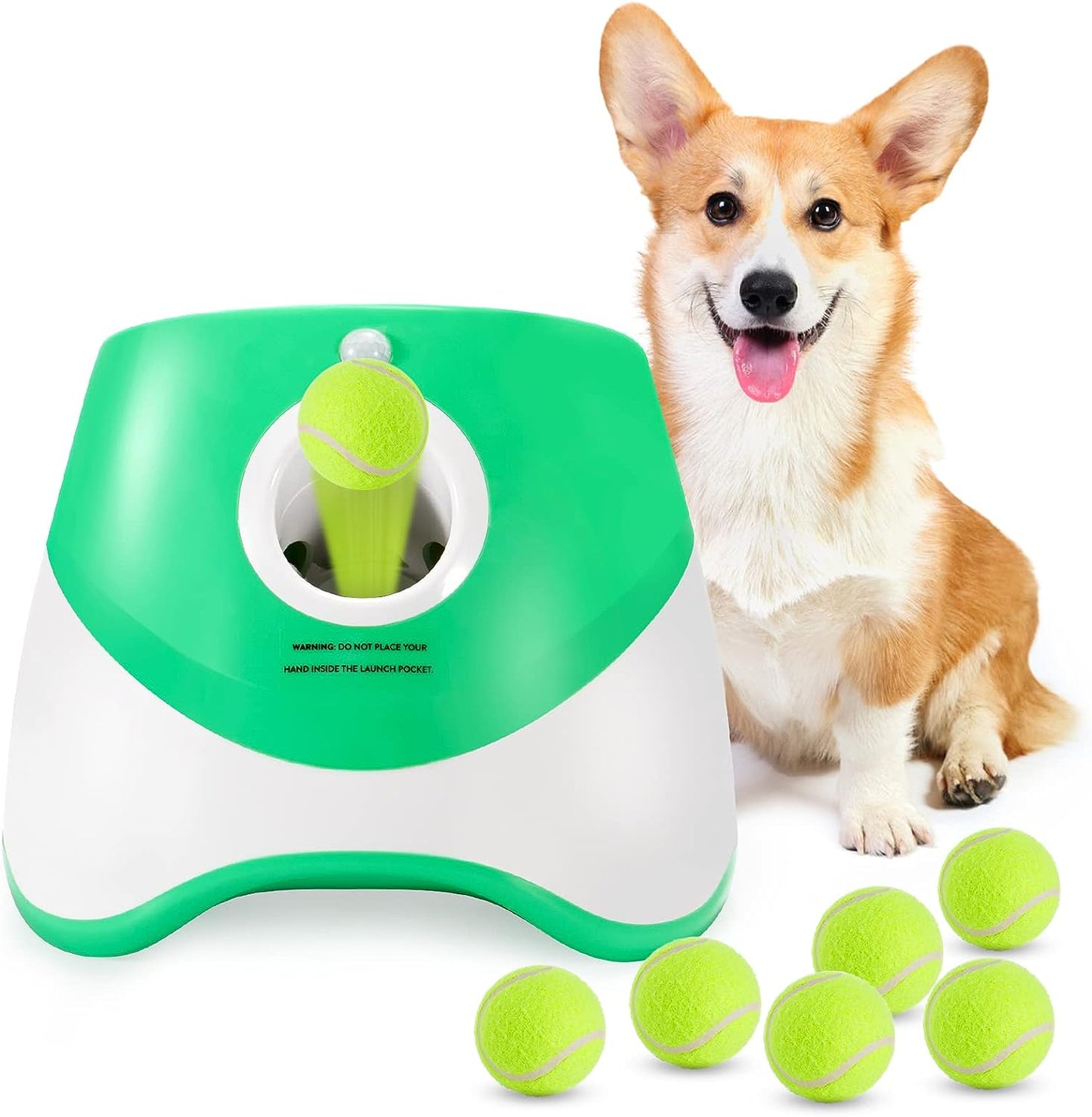 Automatic Pet Dog Fetch Tennis Ball Thrower Launcher Machine