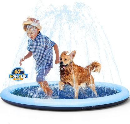 Non-Slip Splash Pad for Kids and Dog