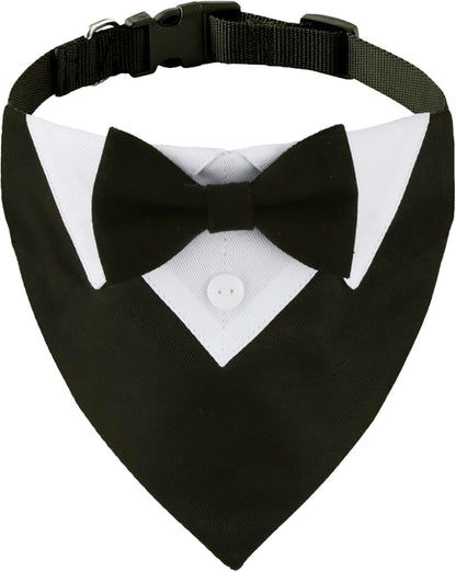 Formal Dog Tuxedo Wedding Dog Bandana Collar Dog