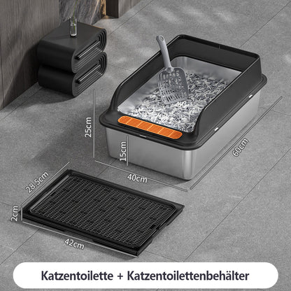 Stainless steel cat litter box