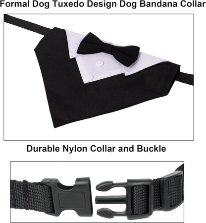 Formal Dog Tuxedo Wedding Dog Bandana Collar Dog