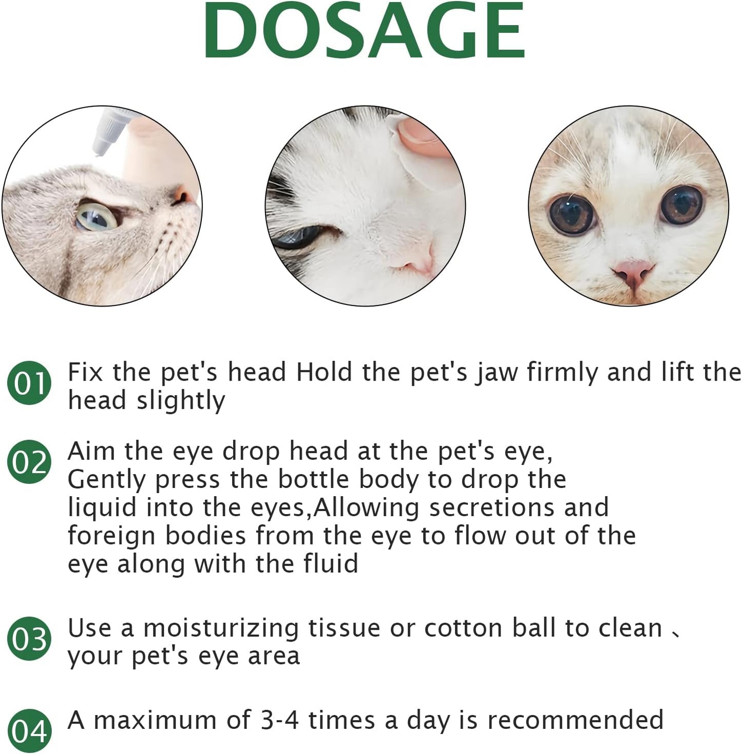 Relieve Itching & Irritation Pet Eye Drops for Dog & Cat Eyes