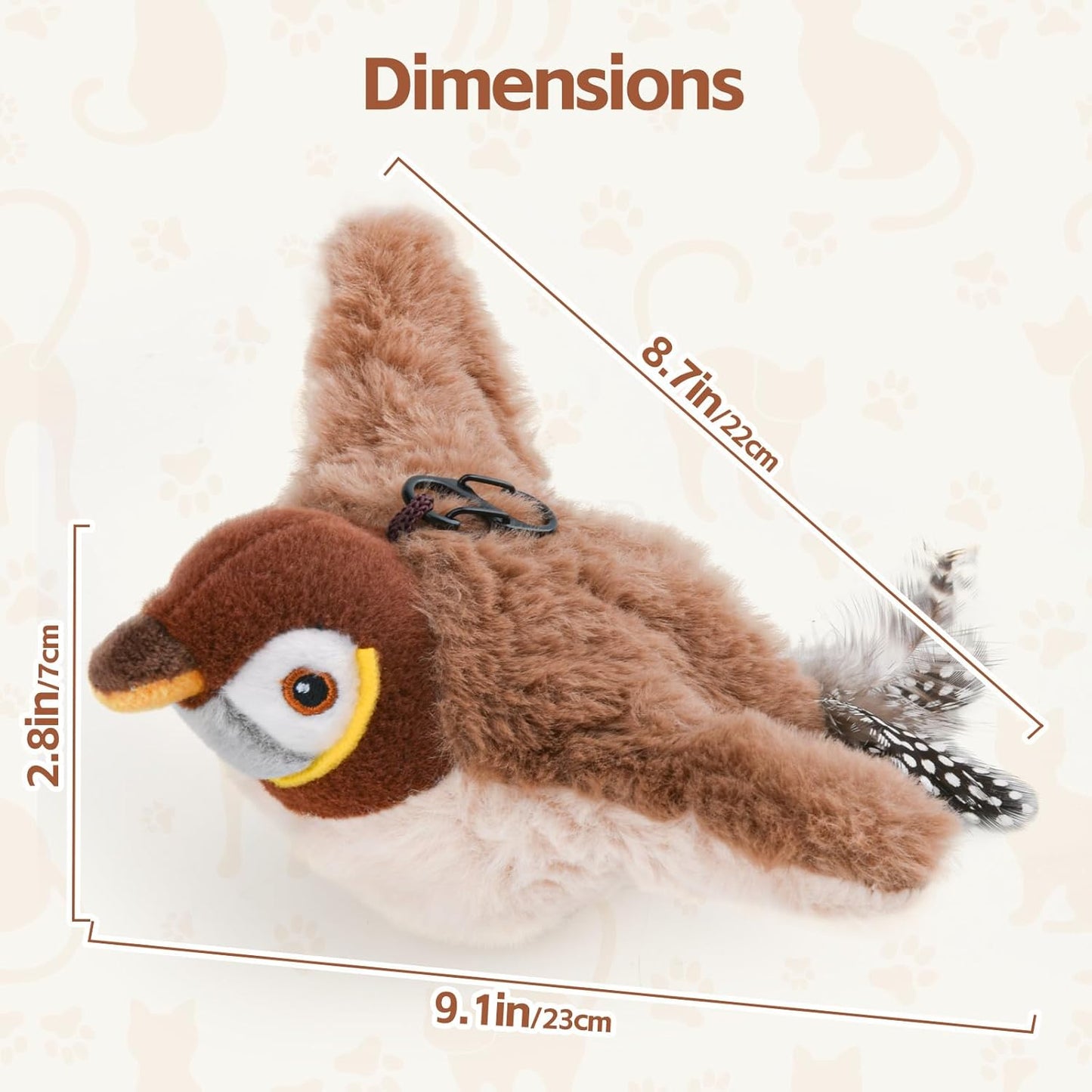 Interactive Chirping & Flapping Toy for Pets