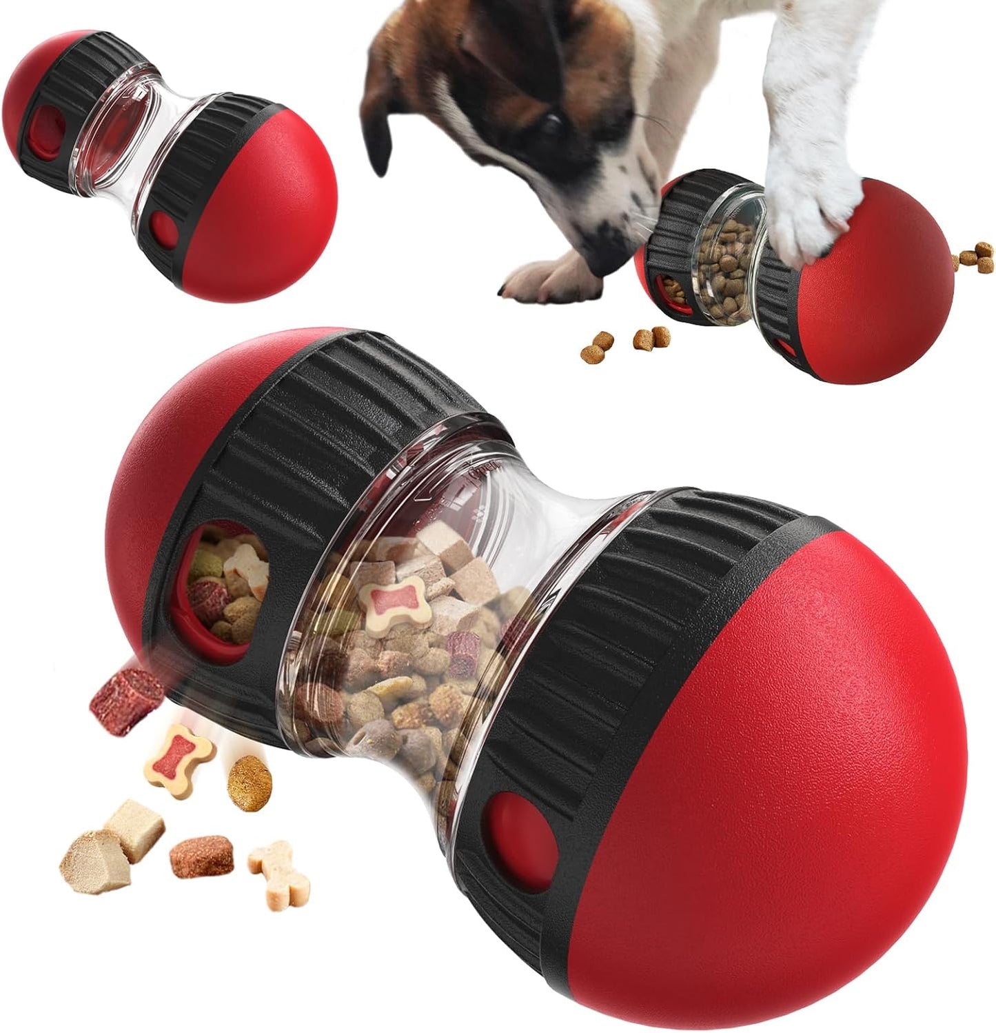 Adjustable Interactive Slow Feeder Dog Puzzle Ball Toys Dispenser