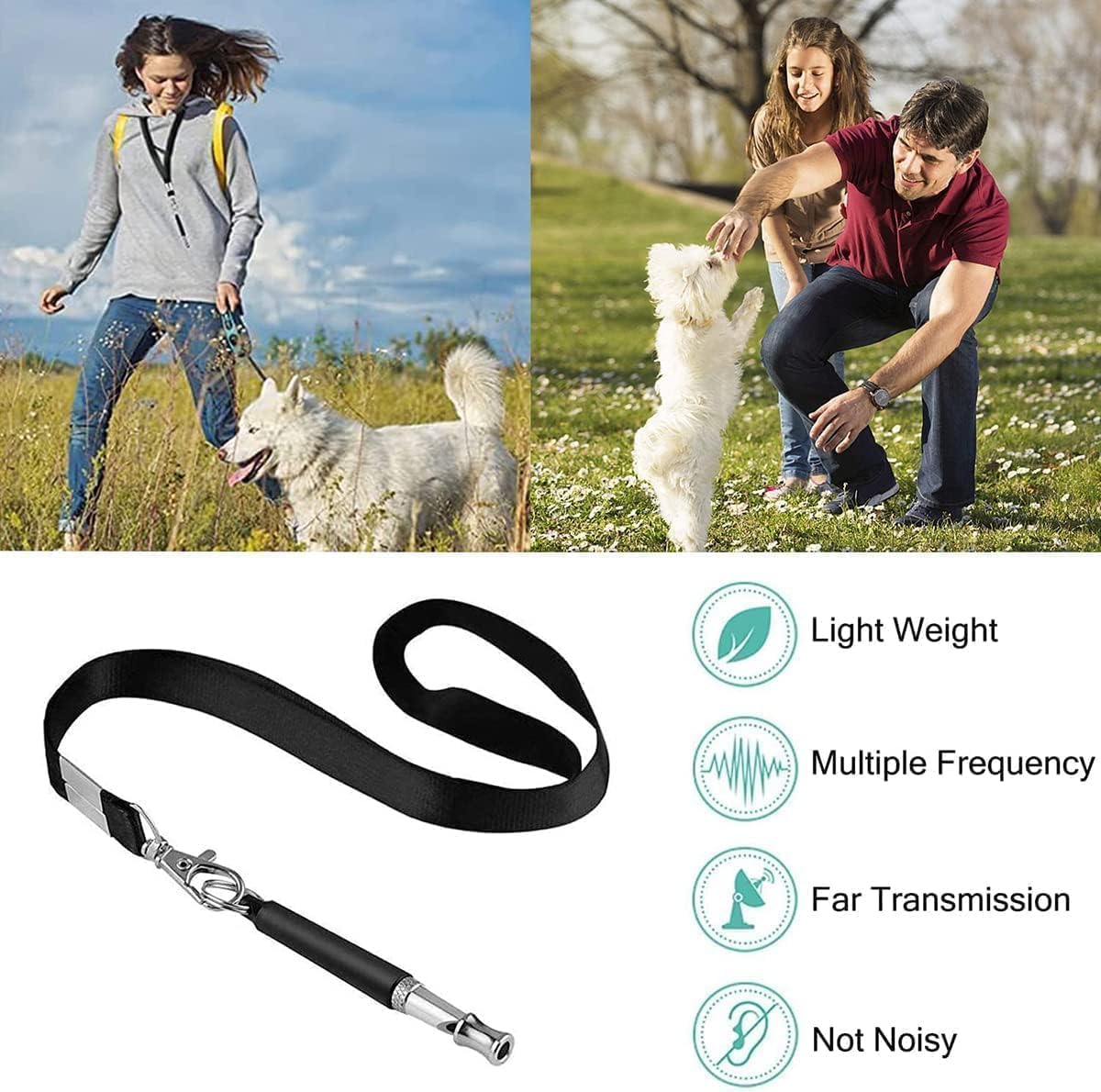 Dog Whistle, 2 Pack Adjustable