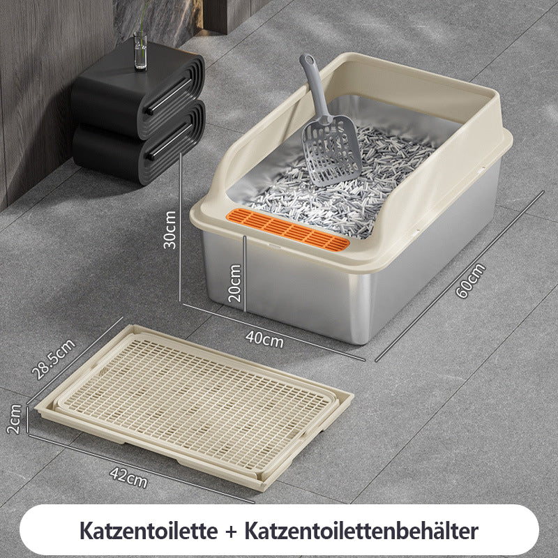 Stainless steel cat litter box