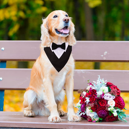 Formal Dog Tuxedo Wedding Dog Bandana Collar Dog