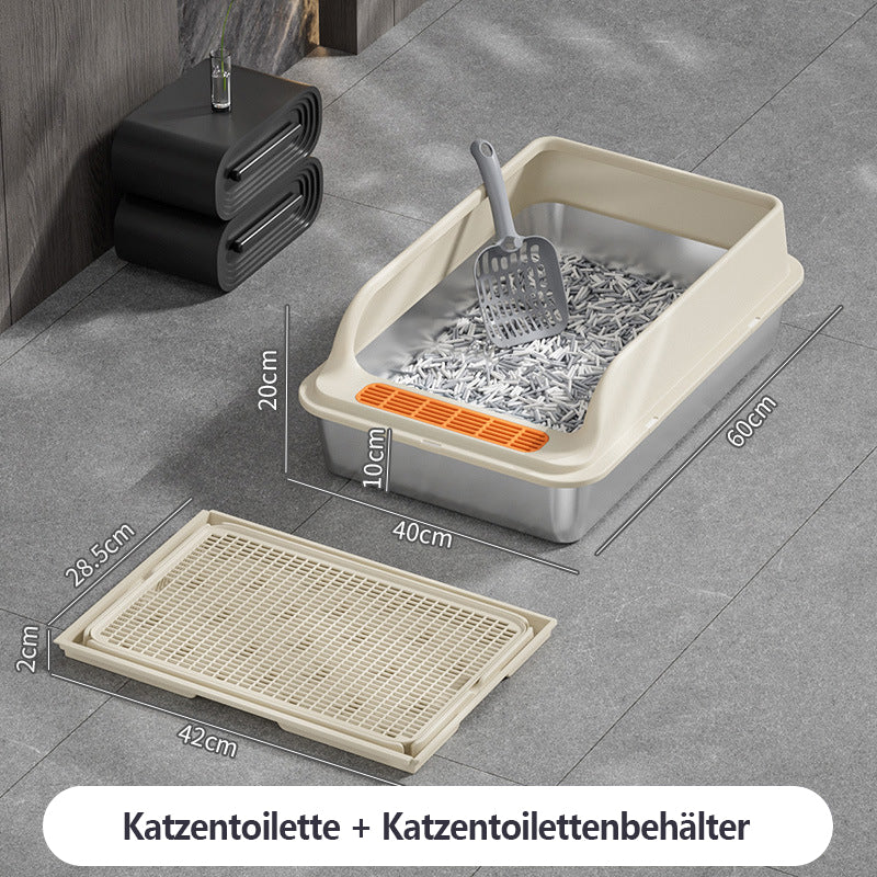 Stainless steel cat litter box