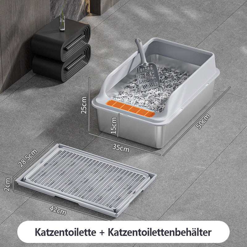 Stainless steel cat litter box