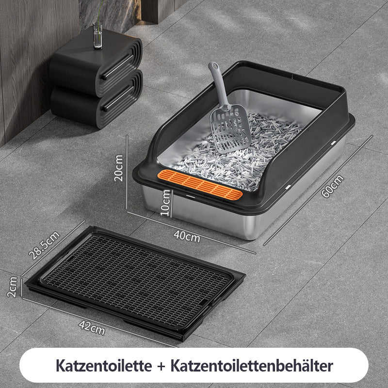 Stainless steel cat litter box