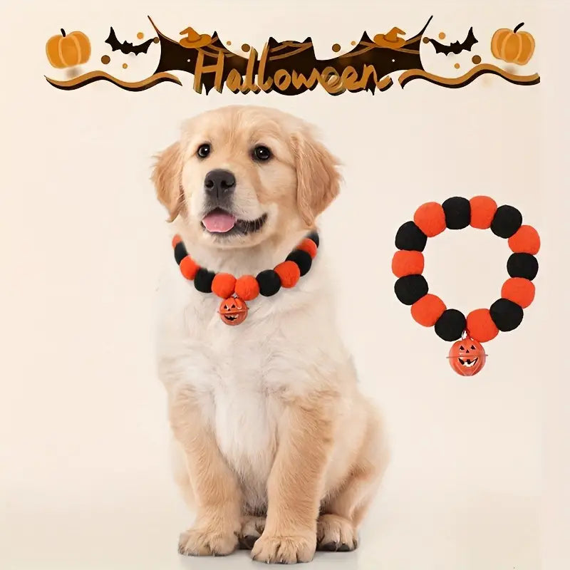 Halloween Pet Collar Funny Pumpkin Decoration