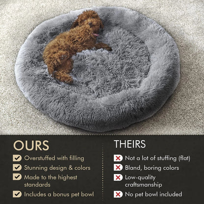 The Original Calming Dog Bed, Deep Sleep Dog Bed, Anti-Anxiety Calming Bed For Pet Comfy