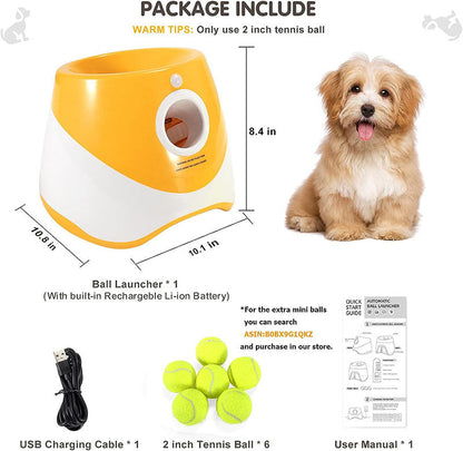 Automatic Pet Dog Fetch Tennis Ball Thrower Launcher Machine