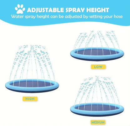 Dog Pool Splash Pad, Anti-Slip Sprinkler Pad for Kids & Dogs