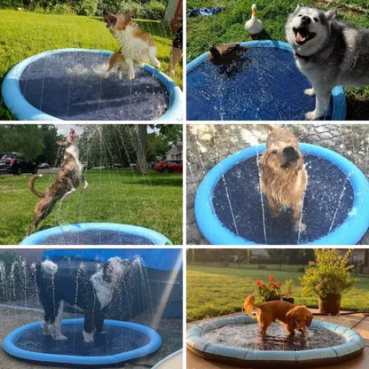 Dog Pool Splash Pad, Anti-Slip Sprinkler Pad for Kids & Dogs