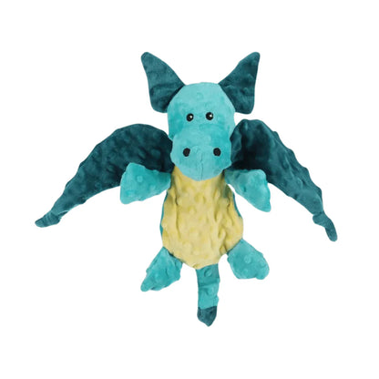 Indestructible Plush Dog Toy for Heavy Chewers - Dino