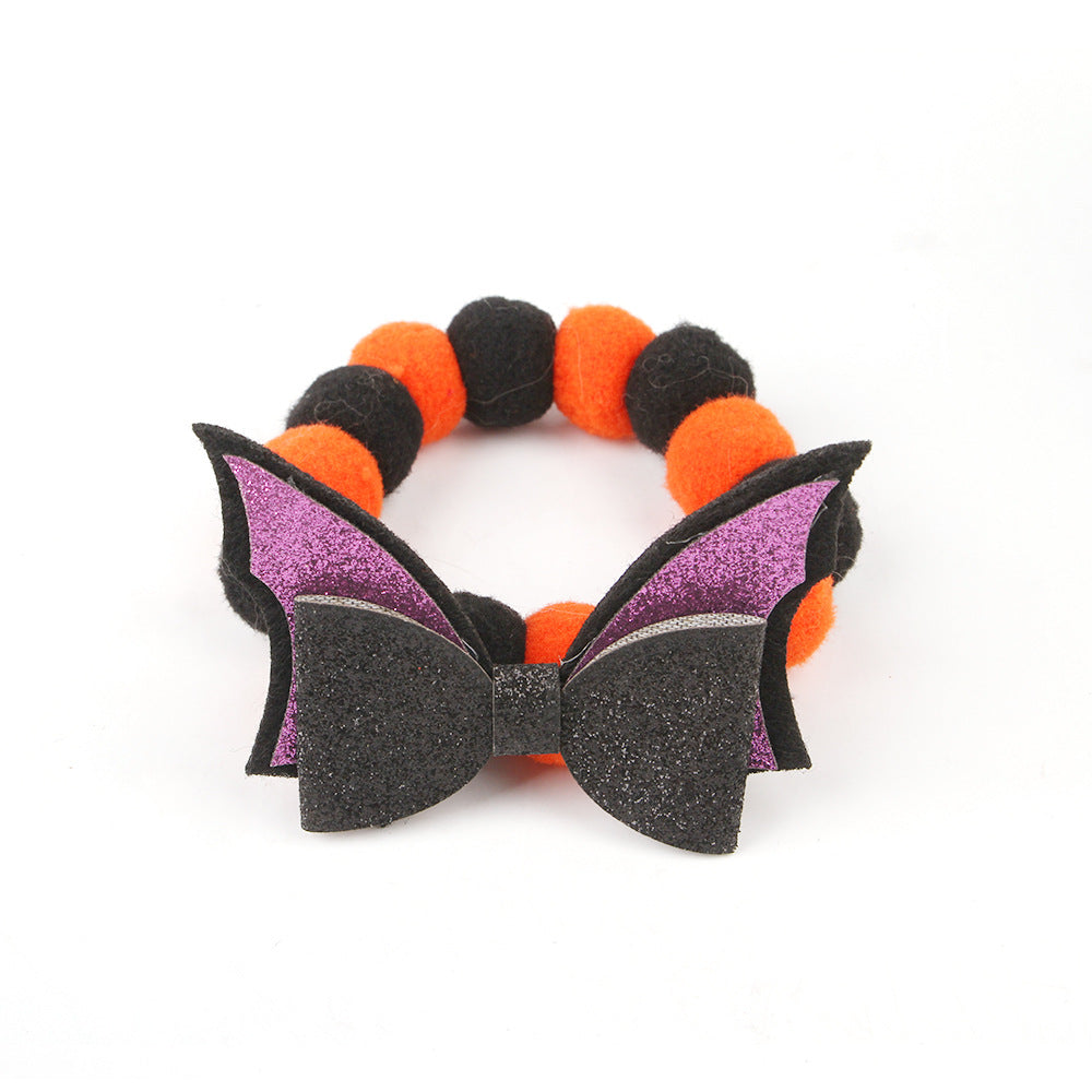 Halloween Pet Collar Funny Pumpkin Decoration