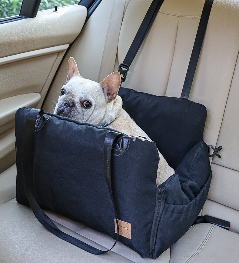 Waterproof Dog Booster Seat for Car with Storage Pockets - First Class