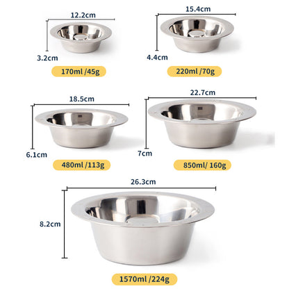 Stailess Steel Slow Feeder Bowl With Silicone Bottom