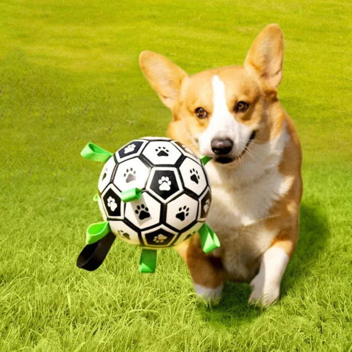 Dog Toys Soccer Ball with Straps