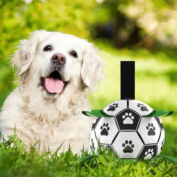 Dog Toys Soccer Ball with Straps