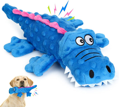 Squeaky crocodile plush for aggressive chewers 🐊