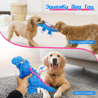 Squeaky crocodile plush for aggressive chewers 🐊