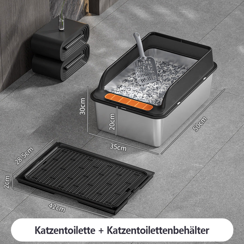 Stainless steel cat litter box