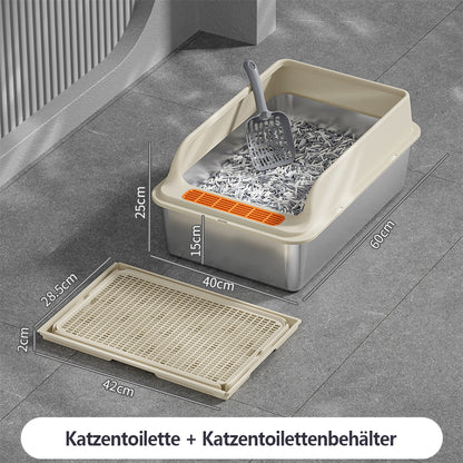 Stainless steel cat litter box